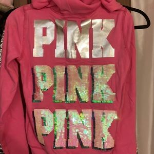 COPY - NEW Victoria Secret pink BLING sequined sweatsuit S